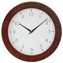 Horloge murale radio-pilotée en noyer
