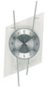 Horloge murale radio-pilotée Cutty argentée