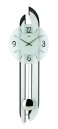 Horloge murale à balancier en verre et aluminum