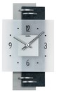Horloge murale moderne en placage ardoise et verre