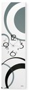 Horloge murale moderne motif peint sur bois