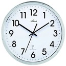 Horloge murale radio-pilotée entourage chromé