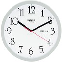 horloge murale à calendrier blanche jour et date
