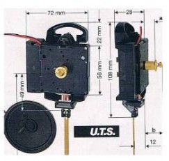mouvement de pendule à quartz