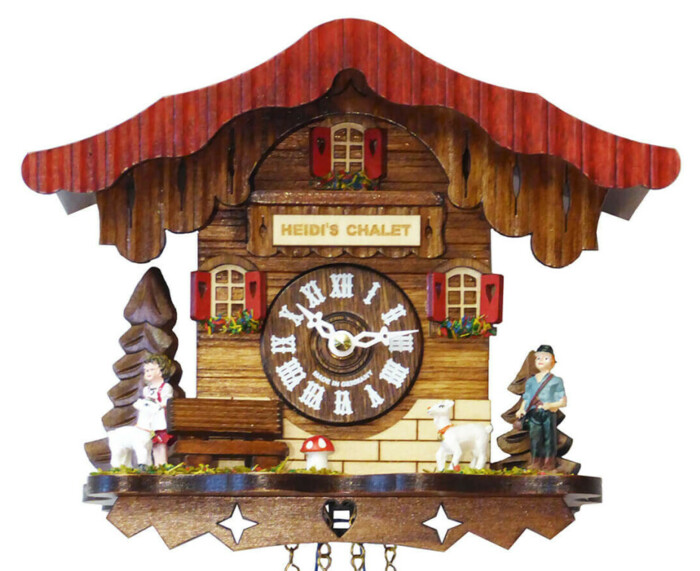 Horloge coucou enfants à pile chalet Heidi 15 cm_zoom
