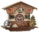 Horloge coucou &agrave; pile chalet enfants 16 cm_zoom