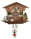 Horloge coucou &agrave; pile chalet enfants 16 cm