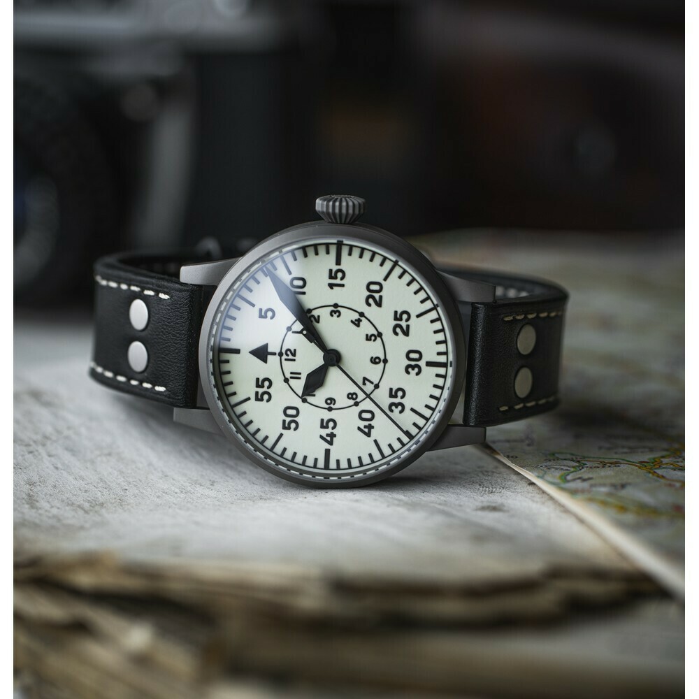 Montre Laco pilote acier sabl&eacute; Wien 42 861893 details