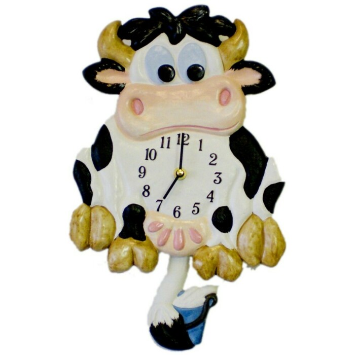 Horloge murale pour cuisine vache
