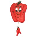 Horloge murale pour cuisine poivron rouge et piments balancier