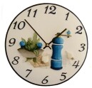 Pendule murale pour cuisine moulin bleu