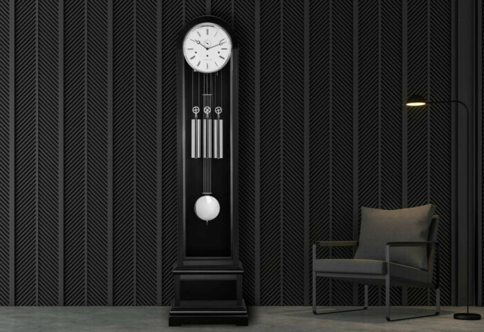 Horloge comtoise en bois massif noir Marybeth