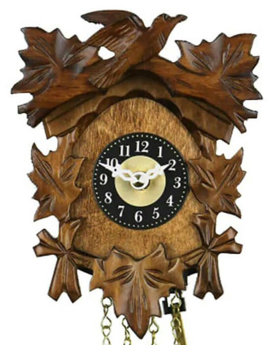 Mini horloge coucou à piles traditionnel pour enfant 14 cm_zoom