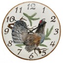 Horloge murale pour cuisine en c&eacute;ramique peinte &agrave; la main motif Grand T&eacute;tras