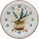 Pendule murale pour cuisine bouquet de fleurs s&eacute;ch&eacute;es