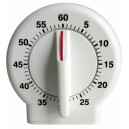 Minuteur m&eacute;canique blanc &agrave; poser ou &agrave; aimanter