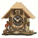 Horloge musicale &agrave; poser en bois clair petit berger 13 cm