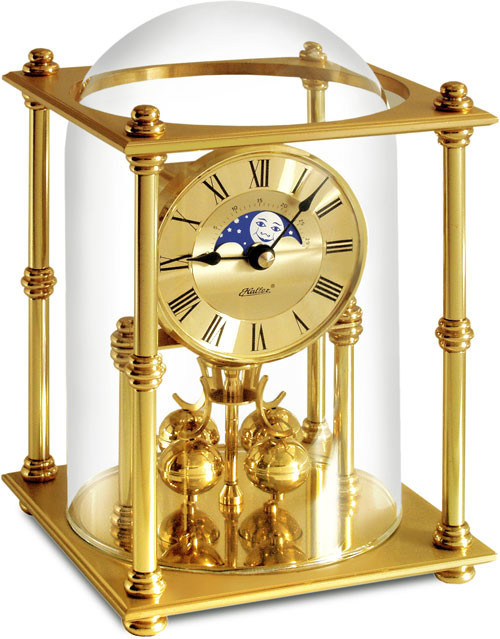 ANCIENNE PENDULE JAZ 400 jours à Quartz verres biseautés et laiton