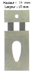Suspension pour carillon trou ovale- Hauteur 19 mm