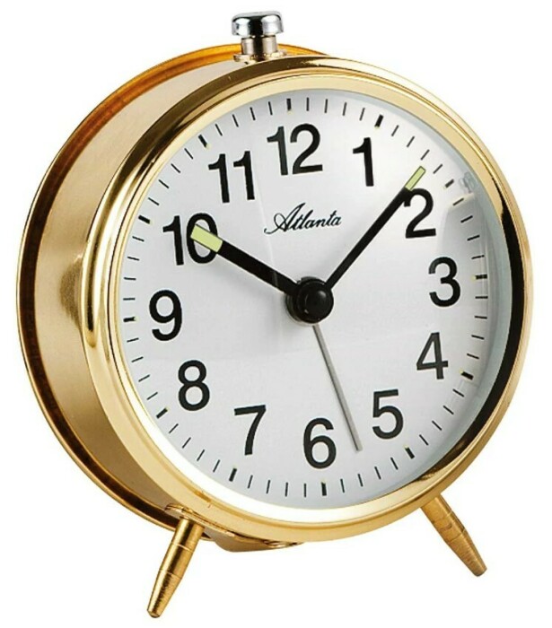 Réveil mécanique doré sonnerie cloche