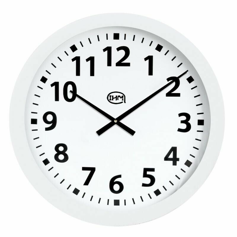 Grande horloge murale blanche