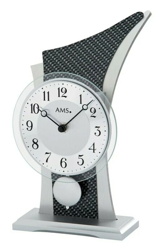 Pendule &agrave; poser moderne noire et grise