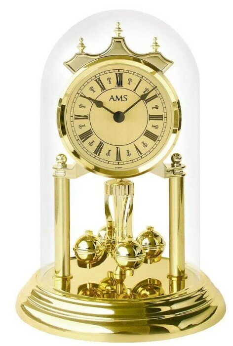 Pendule 400 jours en métal doré 23 cm chiffres romains