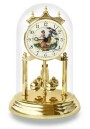 Pendule 400 jours en m&eacute;tal dor&eacute; 23 cm cadran personnages cour royale