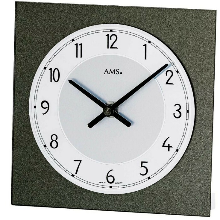Pendule à poser anthracite moderne en verre