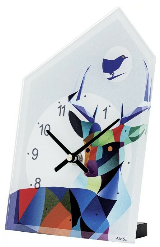 Pendule &agrave; poser moderne en verre color&eacute;