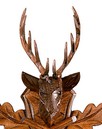 Horloge coucou m&eacute;canique traditionnel 1 jour t&ecirc;te de cerf 25 cm_zoom haut