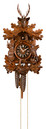 Horloge coucou m&eacute;canique traditionnel 1 jour t&ecirc;te de cerf 25 cm