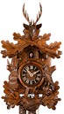 Horloge coucou m&eacute;canique traditionnel 1 jour t&ecirc;te de cerf 25 cm_zoom