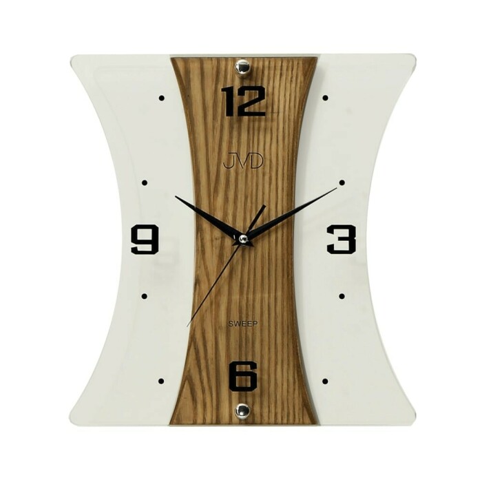 Horloge murale moderne incurvée en bois foncé