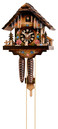 Horloge coucou m&eacute;canique 1 jour chalet fleuri