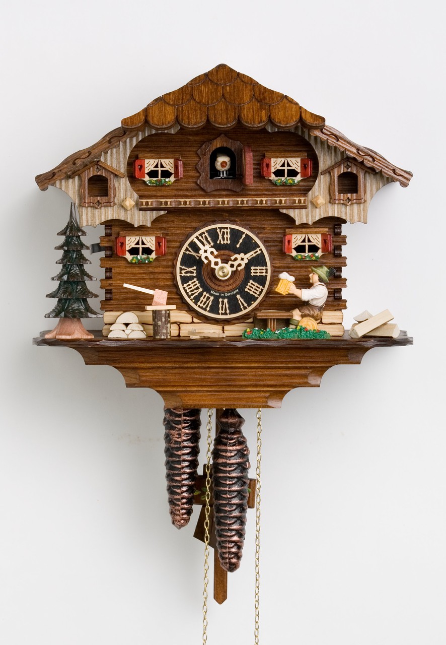 Horloge coucou chalet 1 jour buveur de bi&egrave;re