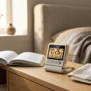 R&eacute;veil digital de voyage gris radio-pilot&eacute;_lifestyle