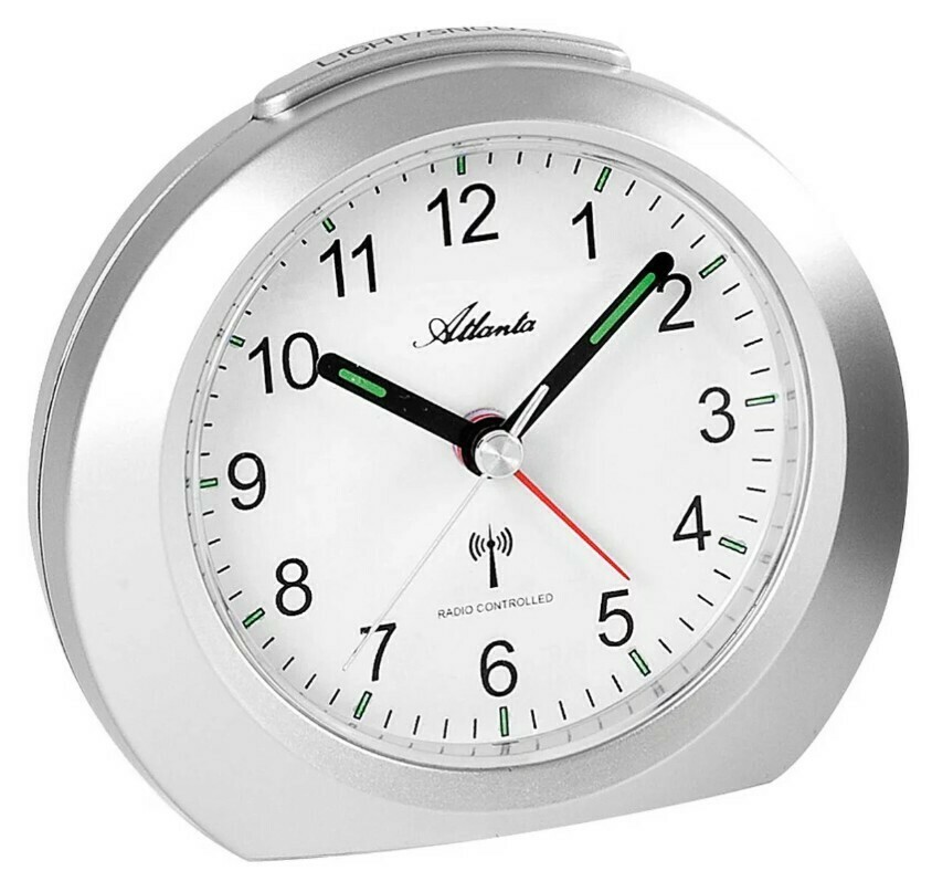 R&eacute;veil radio-pilot&eacute; silencieux argent&eacute;