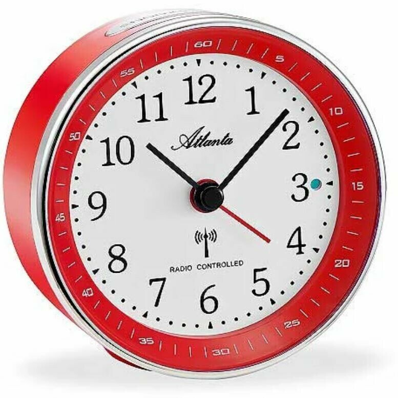 R&eacute;veil rond rouge radio-pilot&eacute; et silencieux