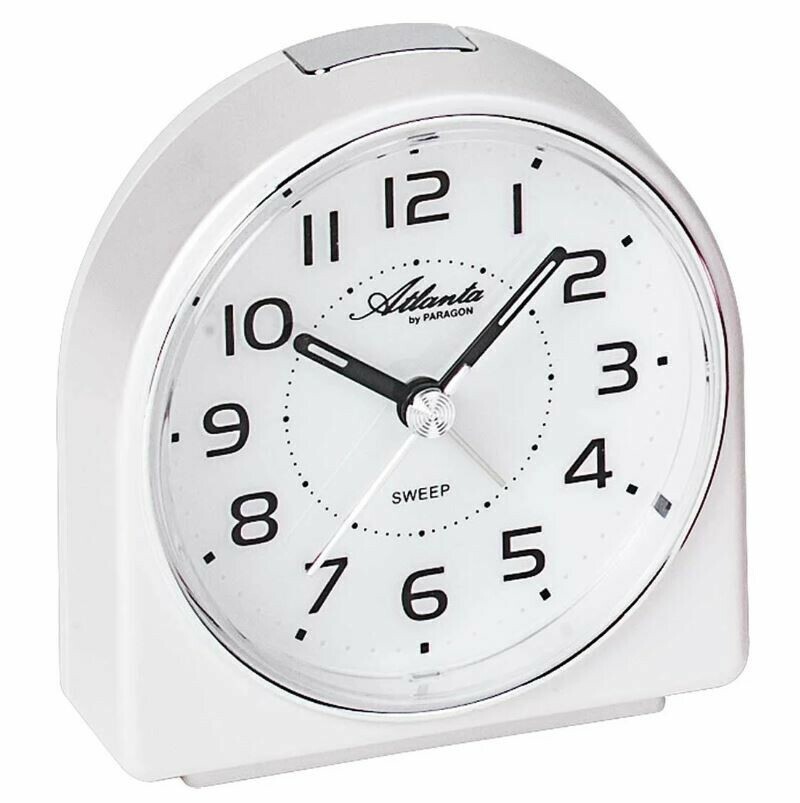 R&eacute;veil rond blanc lumi&egrave;re clignotante