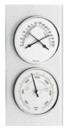 Barom&egrave;tre ext&eacute;rieur thermom&egrave;tre hygrom&egrave;tre en bois et inox