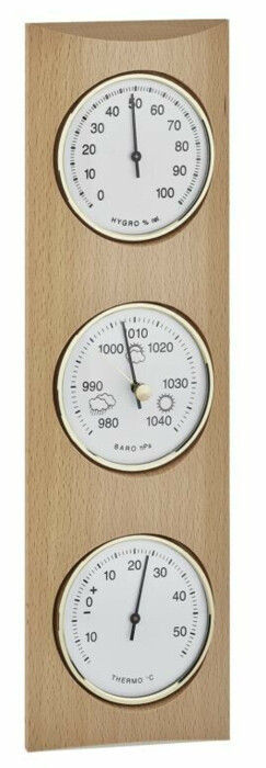 Baromètre mural en bois thermomètre hygromètre