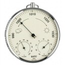 Barom&egrave;tre mural en laiton chrom&eacute; thermom&egrave;tre hygrom&egrave;tre