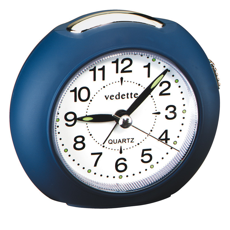 R&eacute;veil matin rond silencieux couleur bleue