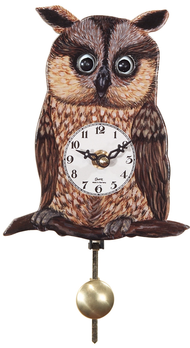 Horloge coucou chouette yeux mobiles