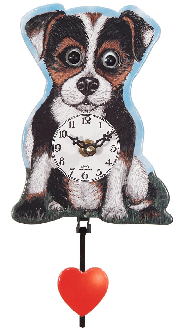 Horloge coucou chien yeux mobiles