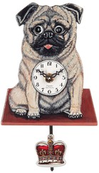 Horloge coucou chien blanc