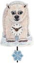 Horloge coucou pour enfant ours blanc yeux mobiles