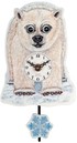 Coucou pour enfant ours blanc yeux mobiles