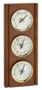 Barom&egrave;tre mural en bois de ch&ecirc;ne thermom&egrave;tre hygrom&egrave;tre